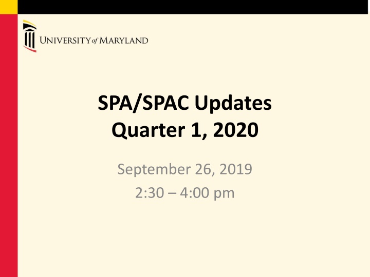 Updates and Changes in SPA/SPAC Processes