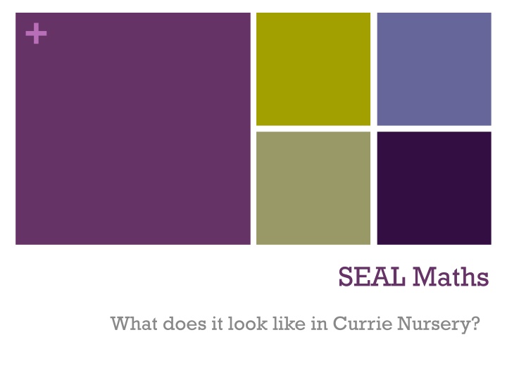 SEAL Maths in Currie Nursery: A Pedagogical Approach to Early Arithmetical Learning