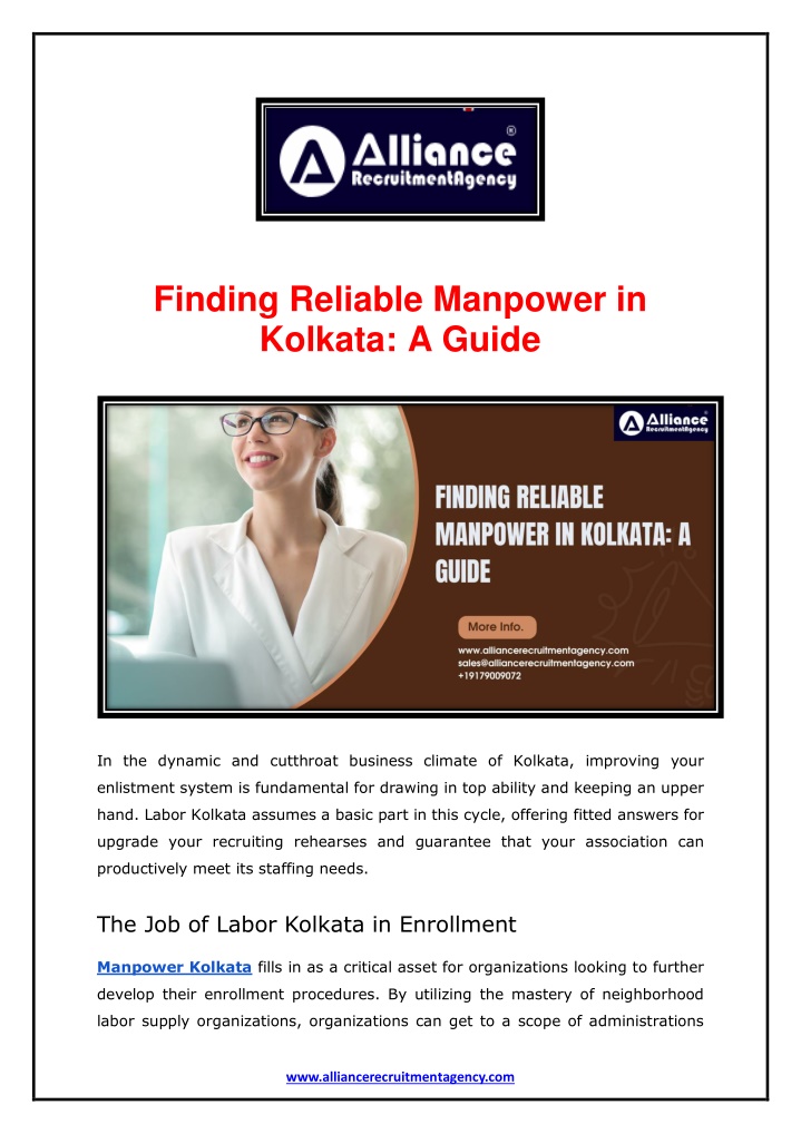 finding reliable manpower in kolkata a guide n.w