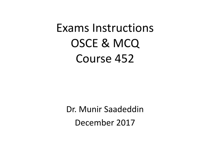 Comprehensive Guide to OSCE Exam Instructions and Procedures