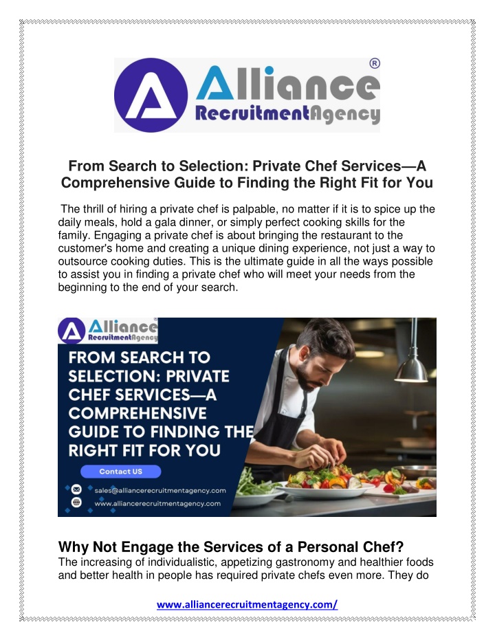 from search to selection private chef services n.w
