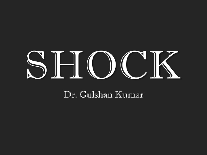 Shock: Types, Causes, and Classification
