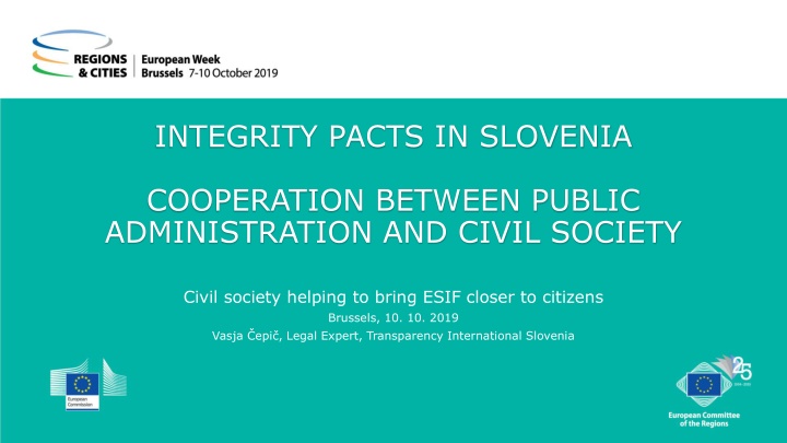 Enhancing Transparency and Accountability in Public Contracting: The Integrity Pacts Project in Slovenia
