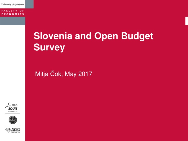 Overview of Slovenia's Open Budget Index 2015