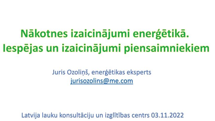Energy Sector Transformation in Europe and Latvia: Challenges and Opportunities