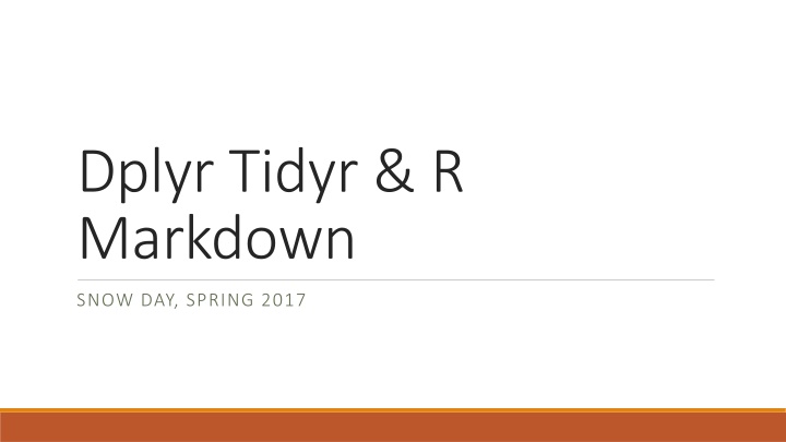 Tidy Data Principles and Data Cleaning in R