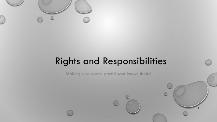 Participant Rights and Responsibilities Guidance