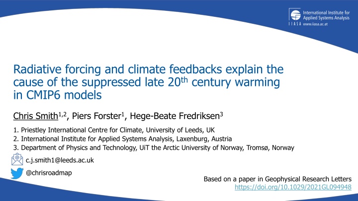Suppressed Late 20th Century Warming in CMIP6 Models