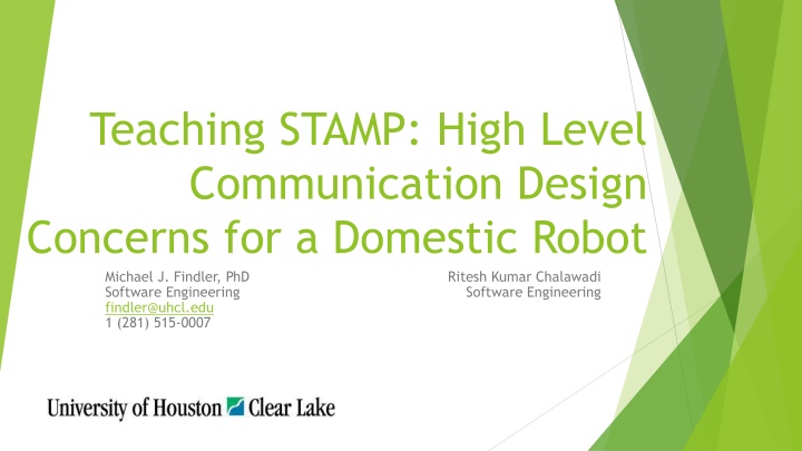 High-Level Communication Design Concerns for a Domestic Robot