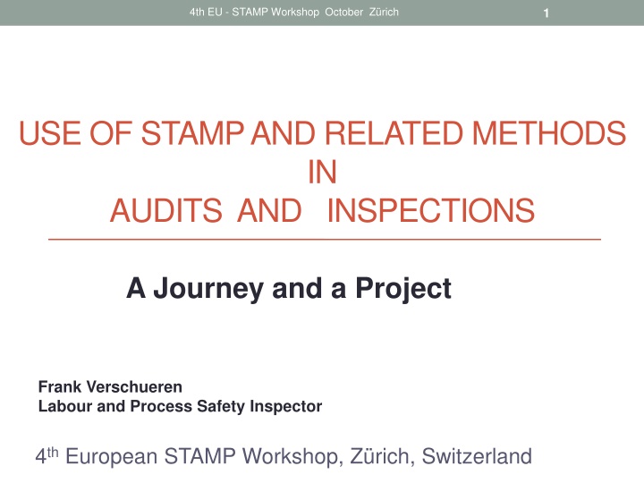Insights from the 4th EU-STAMP Workshop on Audits and Inspections in Process Safety