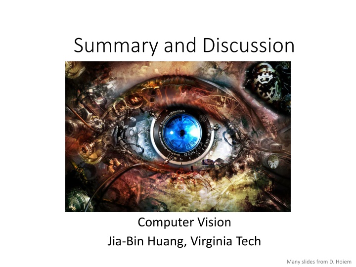 Fundamentals of Computer Vision and Image Processing