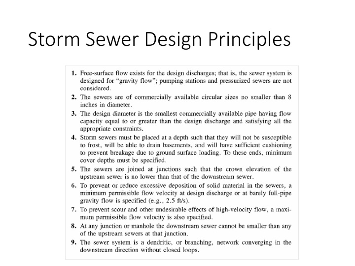 Storm Sewer Design Principles and Rational Method for Composite Areas