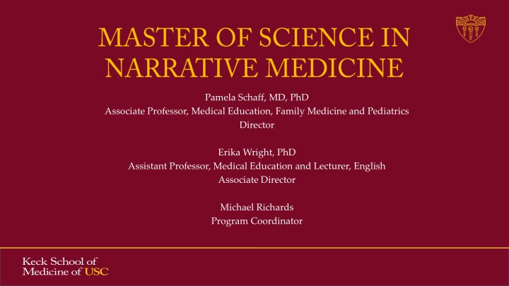 Narrative Medicine at Keck School of Medicine
