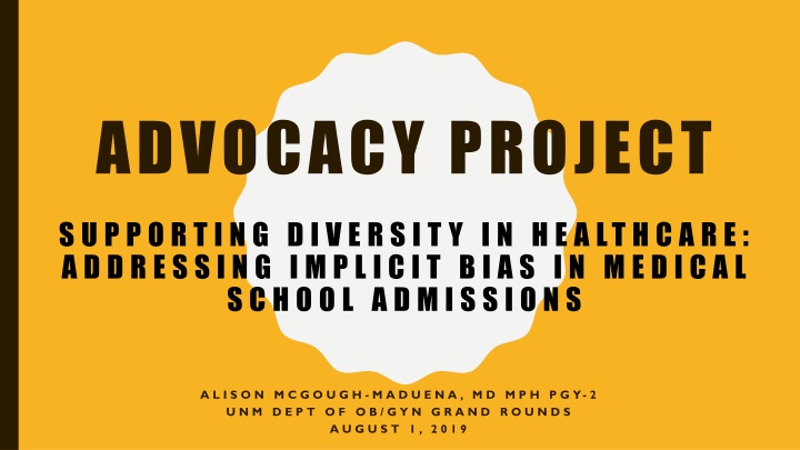 Addressing Implicit Bias in Medical School Admissions