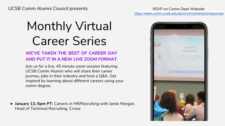 UCSB Comm Alumni Council Monthly Virtual Career Series