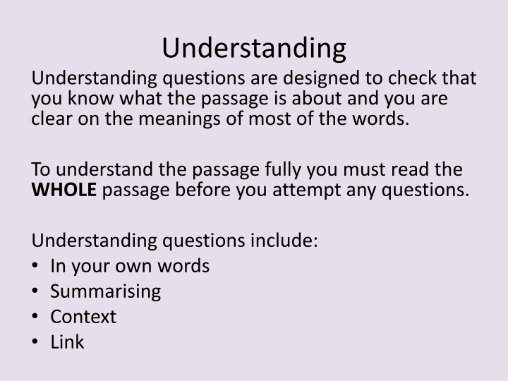 Understanding and Mastering Comprehension Skill