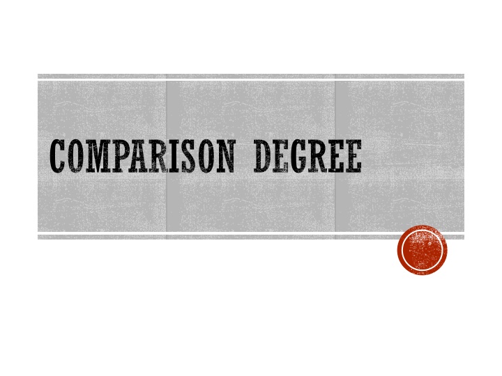 Comparison Degrees in English Grammar