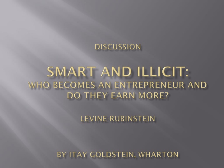 Entrepreneurial Success: An Empirical Analysis of Characteristics