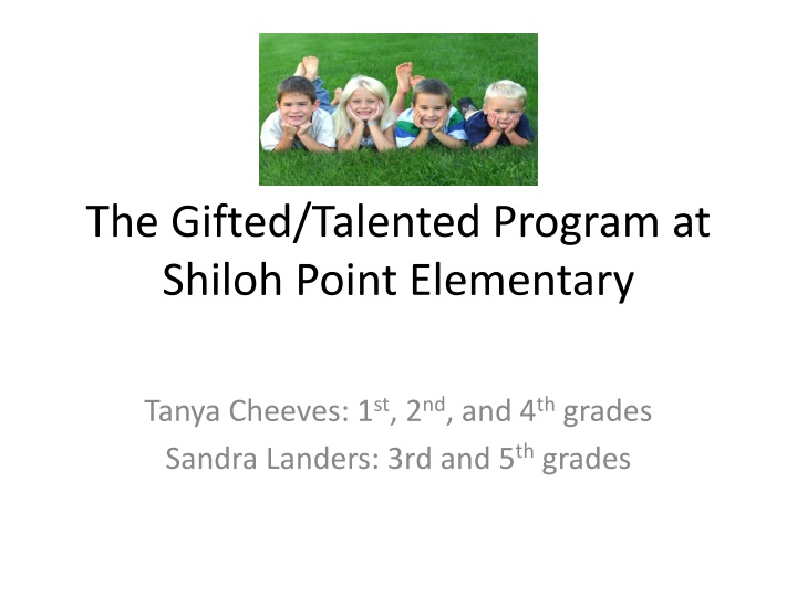 Gifted and Talented Programs at Shiloh Point Elementary