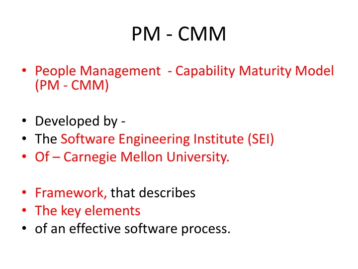 PM-CMM: A Framework for Effective Software Process Management