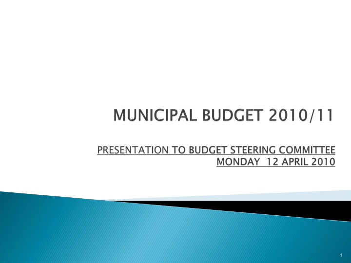 Municipal Revenue Budget Compilation Details