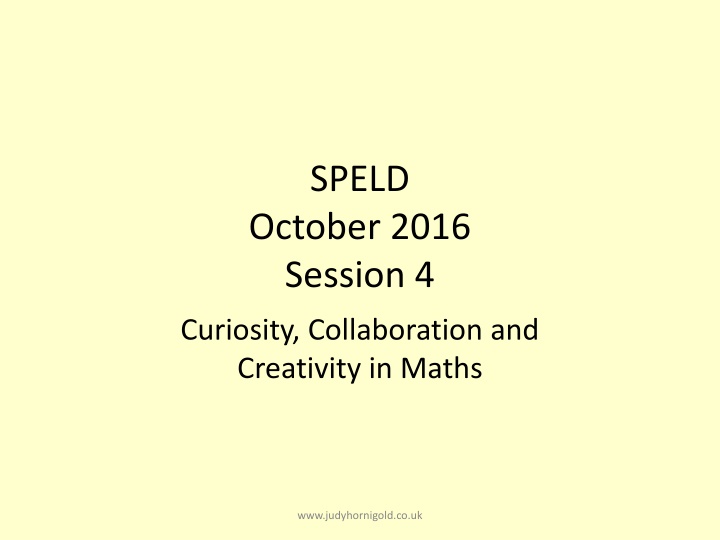 Curiosity and Creativity in Mathematics