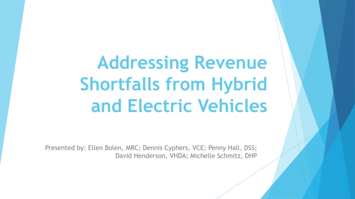 Addressing Revenue Shortfalls from Hybrid and Electric Vehicles in Virginia