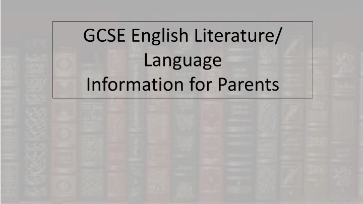 Approaching GCSE English Literature Exam Questions