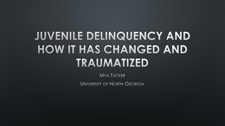 Juvenile Delinquency and Its Impact on Youth