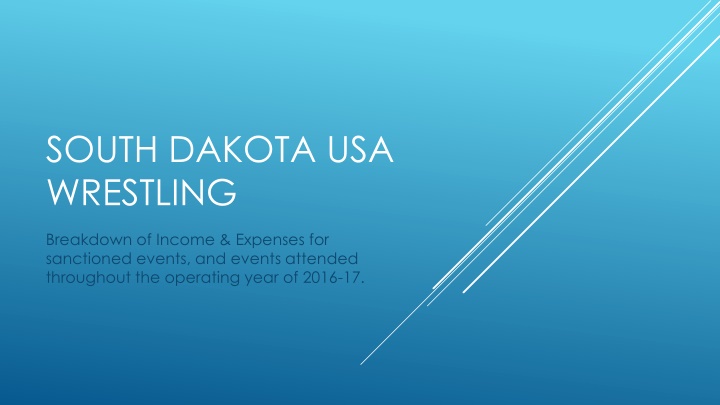 Breakdown of Income & Expenses for USA Wrestling Events in South Dakota (2016-17)