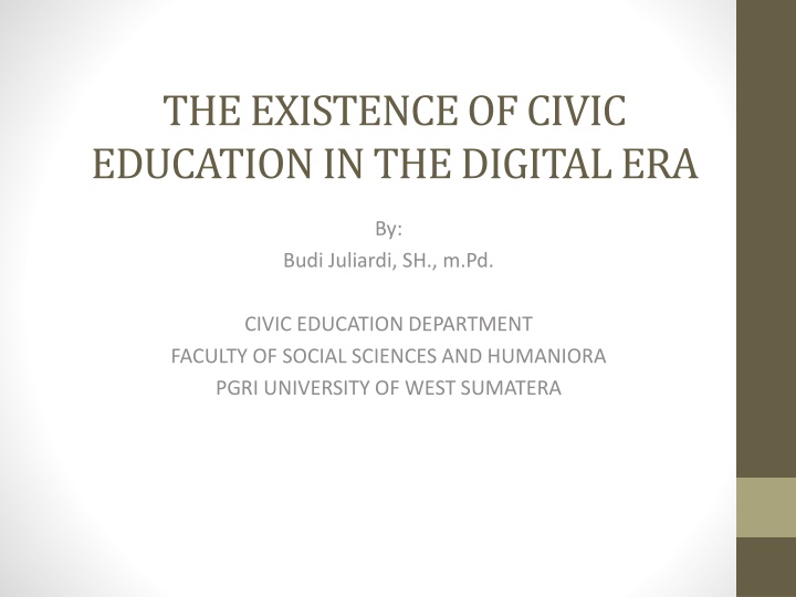 The Role of Civic Education in the Digital Era