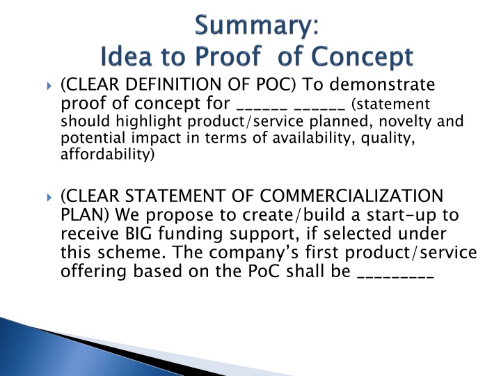 Innovative Proof of Concept for Start-Up's Groundbreaking Product/Service