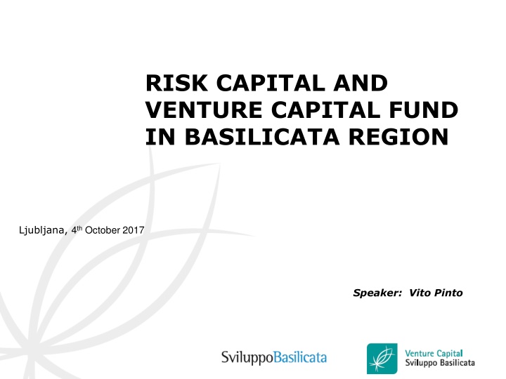 Venture Capital Fund Experience in Basilicata Region