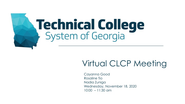 Virtual CLCP Meeting - Outreach Strategies and Program Review