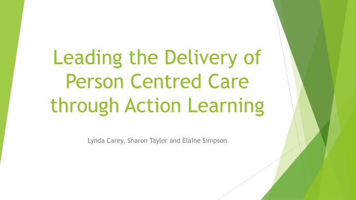 Leading the Delivery of Person-Centred Care through Action Learning