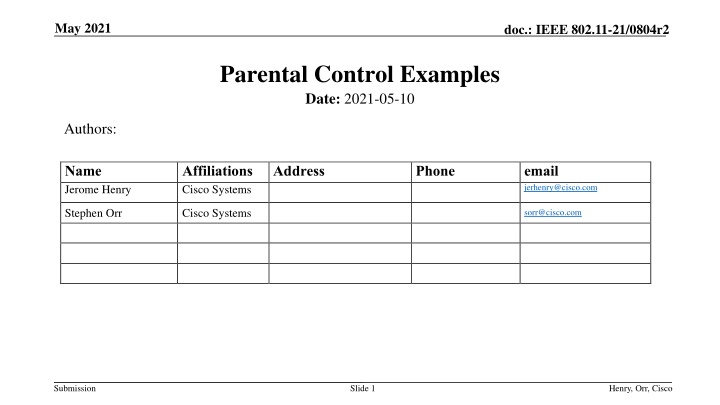 Parental Control Based on MAC Address in Wi-Fi Routers