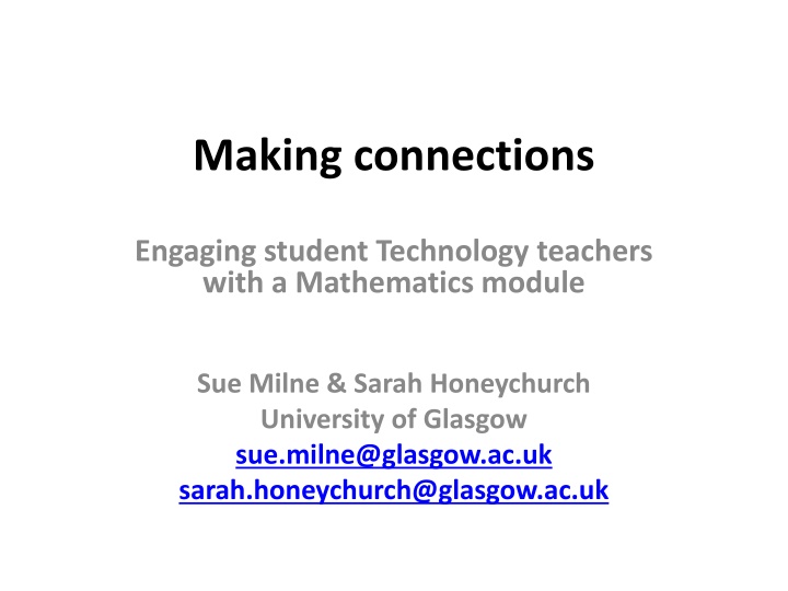 Engaging Student Technology Teachers with Mathematics Module