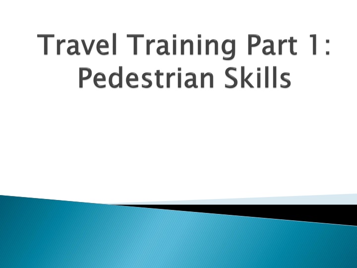 Pedestrian Skills and Safety Tips for Independence