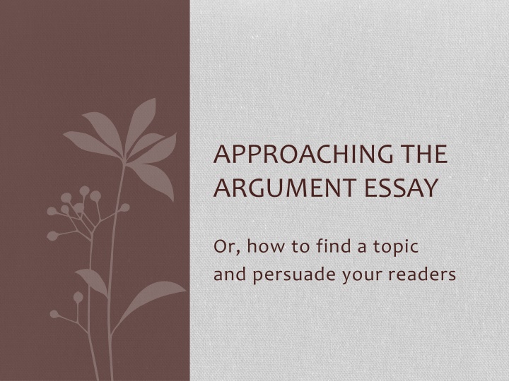 Mastering the Art of Persuasive Argument Essays