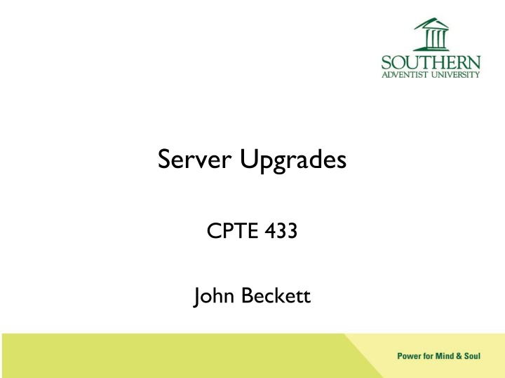 Comprehensive Guide to Server Upgrades by John Beckett