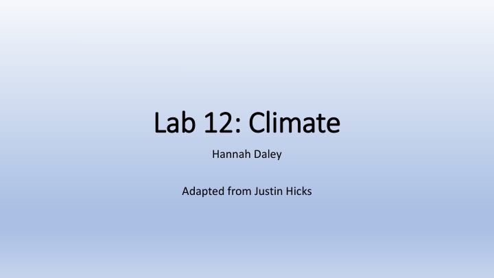 Climate Science Fundamentals