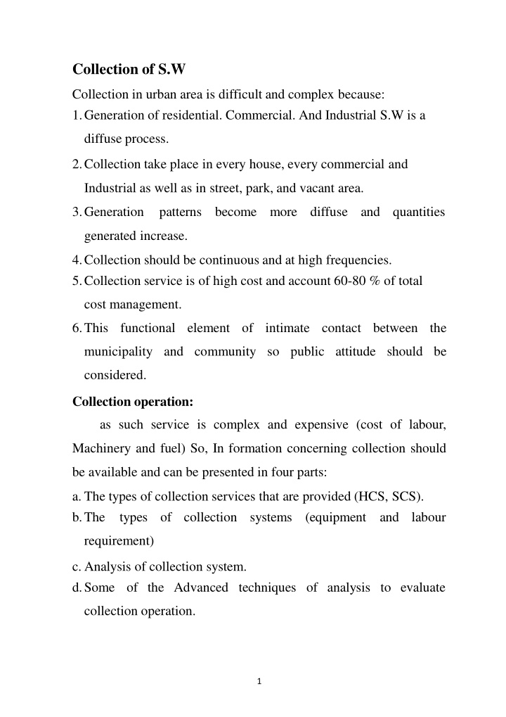 Challenges and Strategies in Solid Waste Collection in Urban Areas