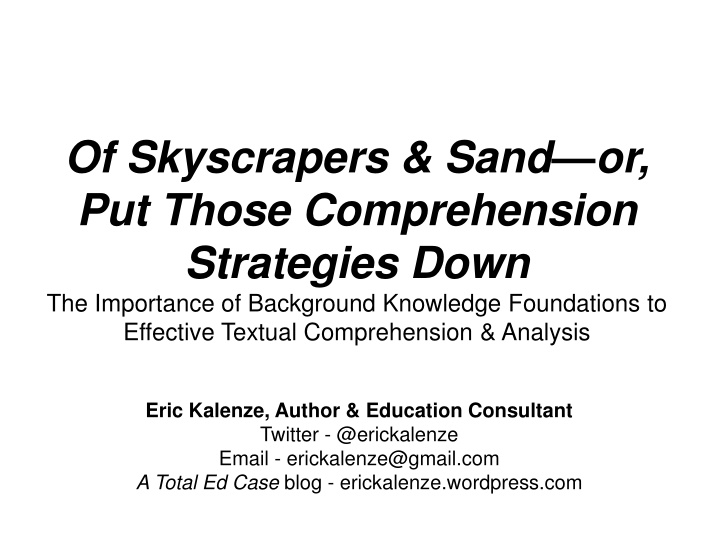 Importance of Background Knowledge for Effective Textual Comprehension