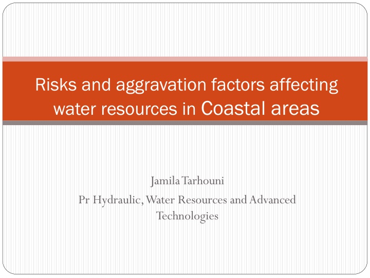 Risks and Aggravation Factors affecting Water Resources in Coastal Areas