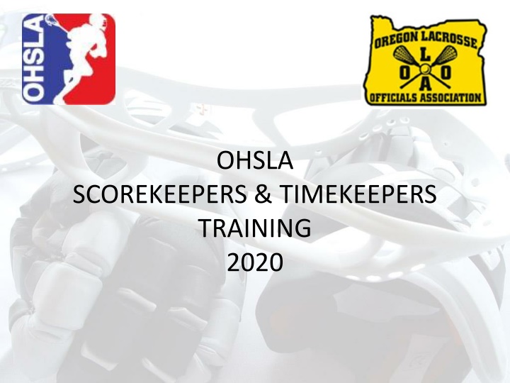 Lacrosse Scorekeepers & Timekeepers Training 2020