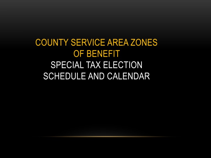 Elections and Taxation Processes in El Dorado County