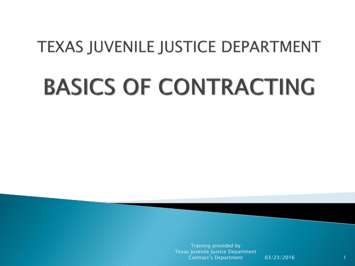 Contracts in the Texas Juvenile Justice System