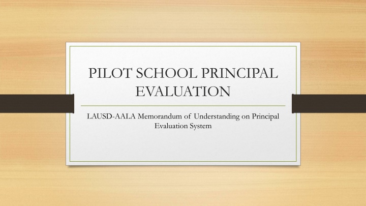 LAUSD-AALA Principal Evaluation MOU