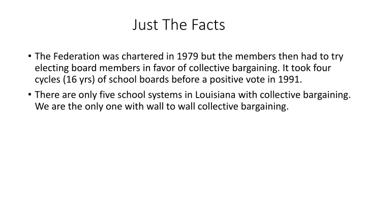 Evolution of Collective Bargaining in Louisiana's School Systems