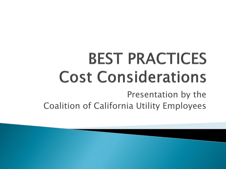 California Utility Employees Presentation on Methane Emission Reduction Strategies